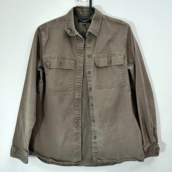 Banana Republic Dillon Long Sleeve Button Up Shirt Brown Women's XS Safari Boho - Picture 2 of 11